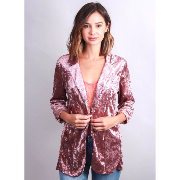 Jackets & Blazers - Crushed Velvet Blazer